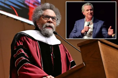 Cornel West critica al gobernador Gavin Newsom por comentarios sobre los puntajes SAT en Atlanta