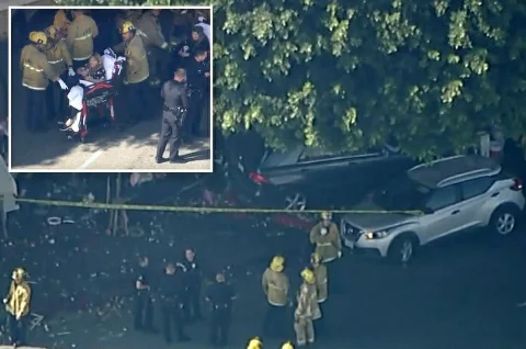 Al menos 4 heridos al subir un coche a la acera en Downtown Los Angeles