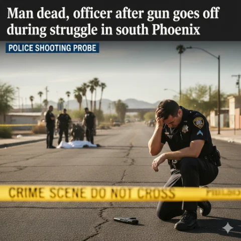 Un muerto y un oficial herido tras forcejeo y tiroteo en el sur de Phoenix