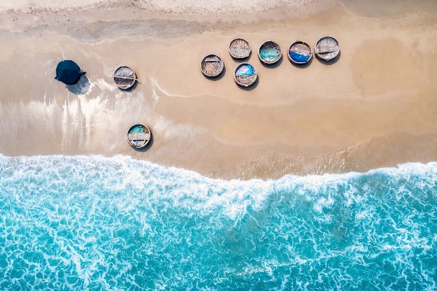 Bãi biển Tuy Hòa nhìn từ trên cao